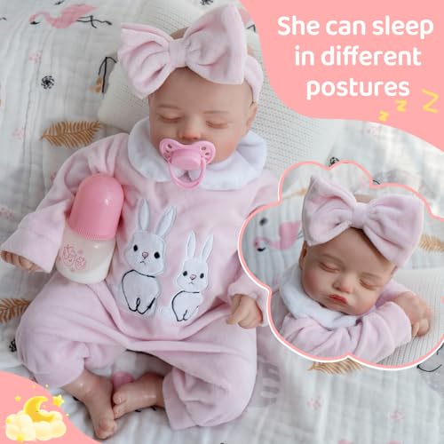 18-Inch Lifelike Reborn Baby Dolls with Feeding Set S4666