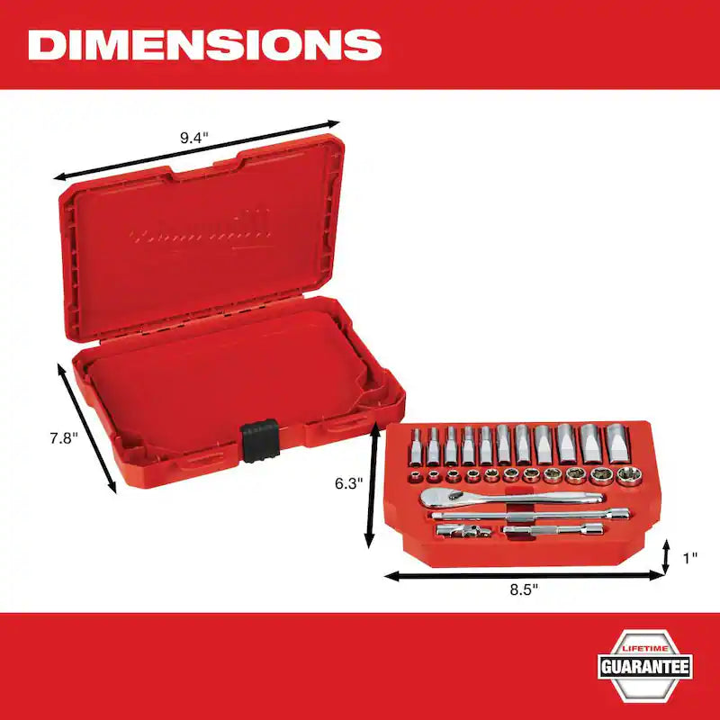 1/4 in. Drive SAE/Metric Ratchet and Socket Mechanics Tool Set (54-Piece) R998