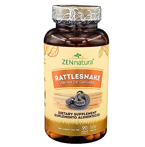 90 Capsules 500 mg Rattlesnake Powder K7896