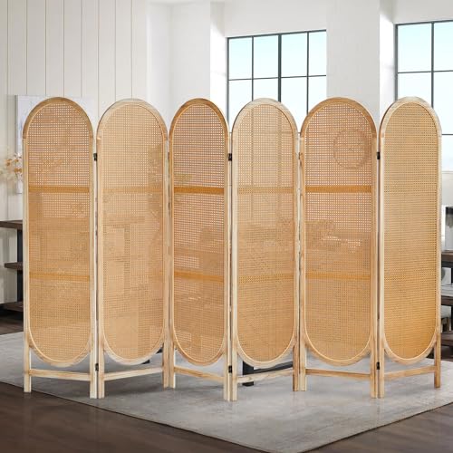 3 Panel Folding Rattan Room Divider S79106