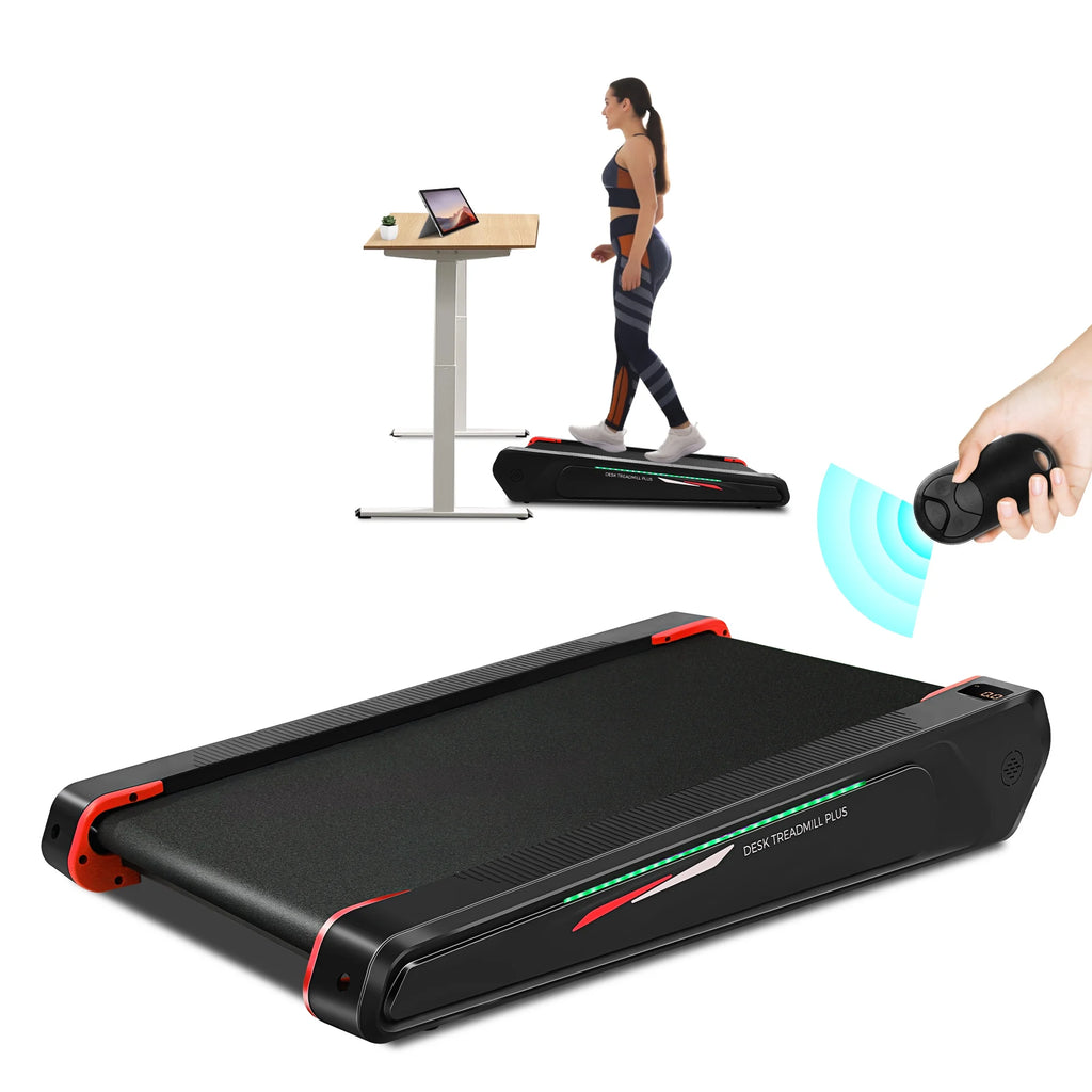 Walking Pad Treadmill with 5% Incline, 2.5HP, Black & Red O53992