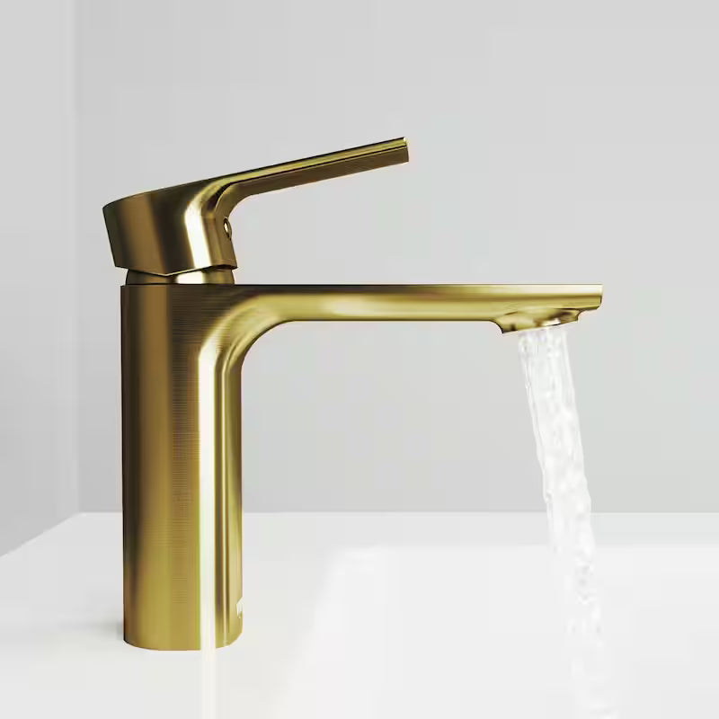 Single Handle Single-Hole Bathroom Faucet Matte Brushed Gold M132112