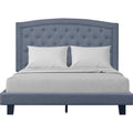 King Gray Platform Bed R517