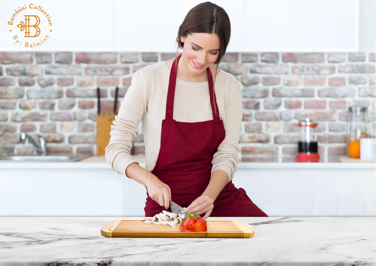 Extra Large Bamboo Cutting Board with Juice Grooves I591