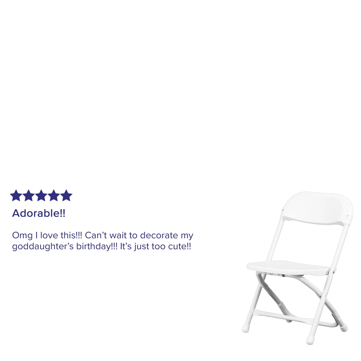 10 Pack Kids White Plastic Folding Chair V297