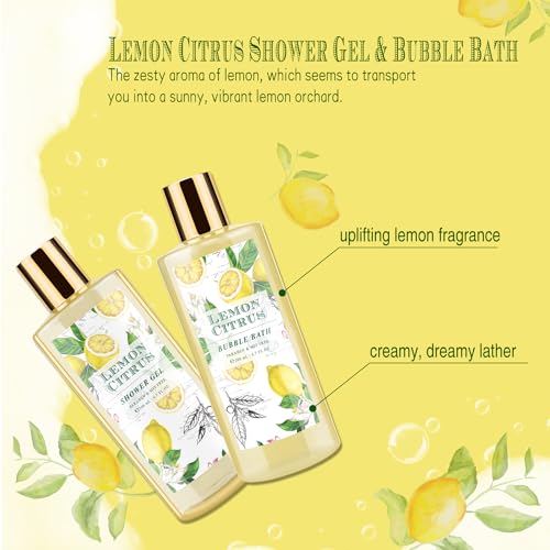 Bath Spa Gift Set with Body Lotion, Shower Gel, Bubble Bath, Body Scrub, Bath Salt, Bath Bomb T2465