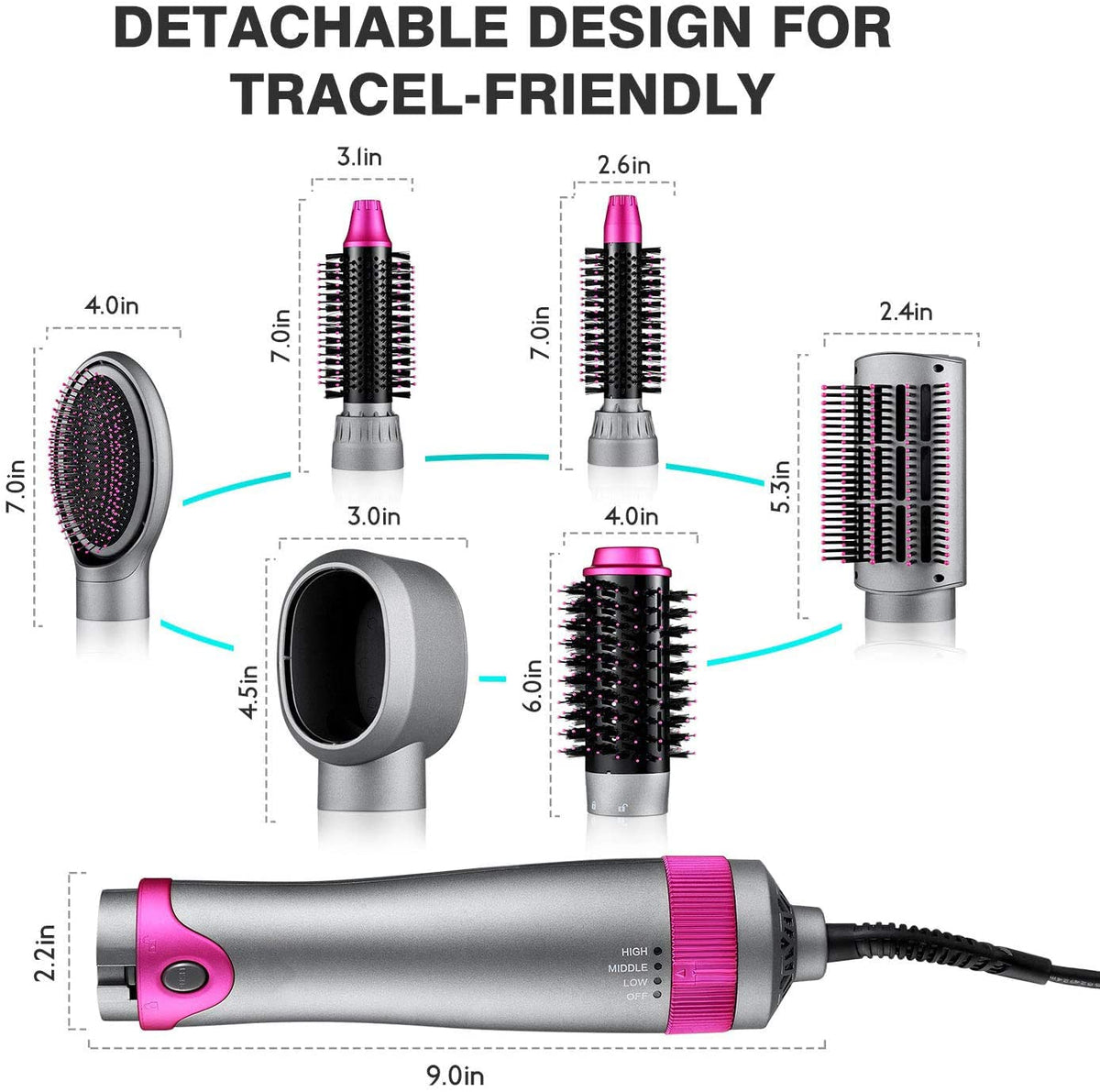 6 in 1 Detachable Hot Air Brush H563789