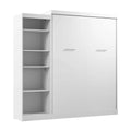Queen Murphy Bed with Closet Organizer in White F681574