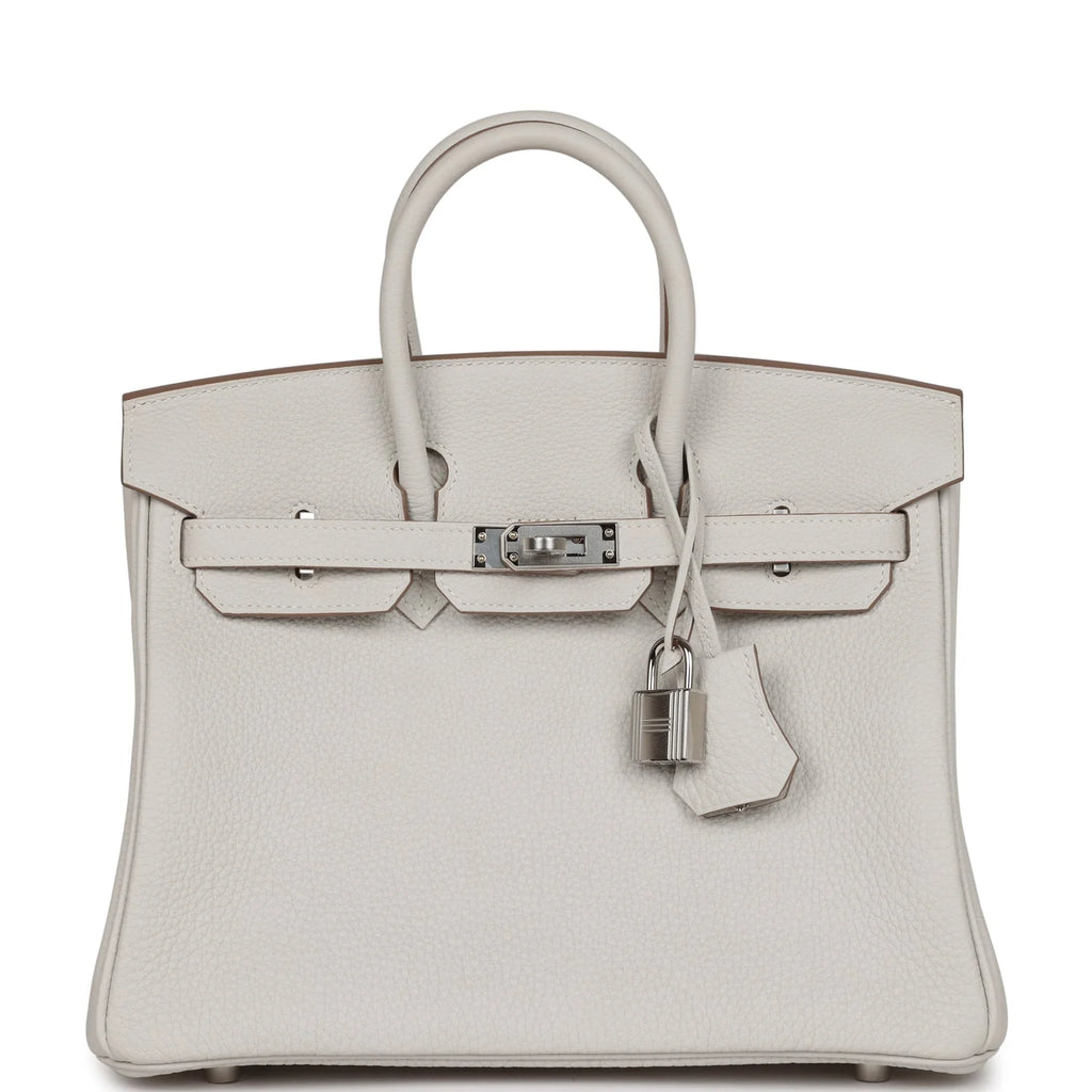 Birkin 25 Gris Pale Togo Palladium Hardware W77037