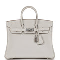 Birkin 25 Gris Pale Togo Palladium Hardware W77037