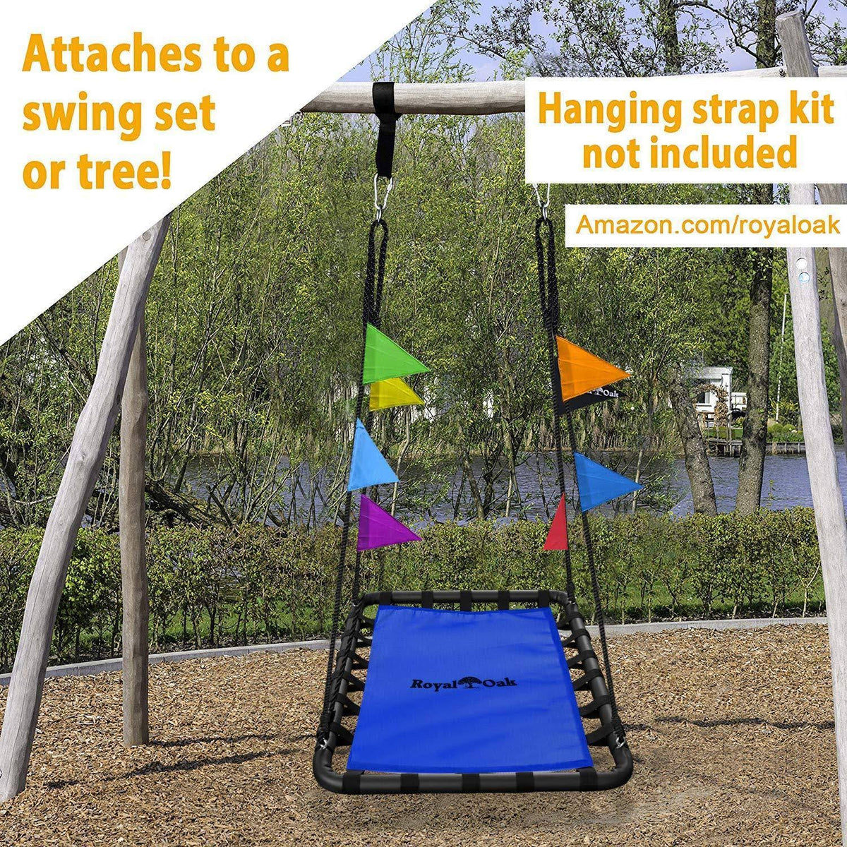 Giant Platform Tree Swing with Protective Cover and Flags V507