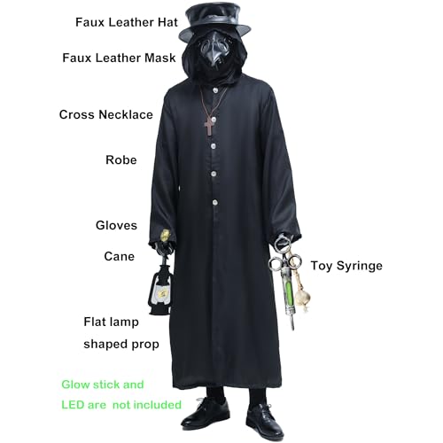 Plague Doctor Bird Mask and Hat Combo Set Q332
