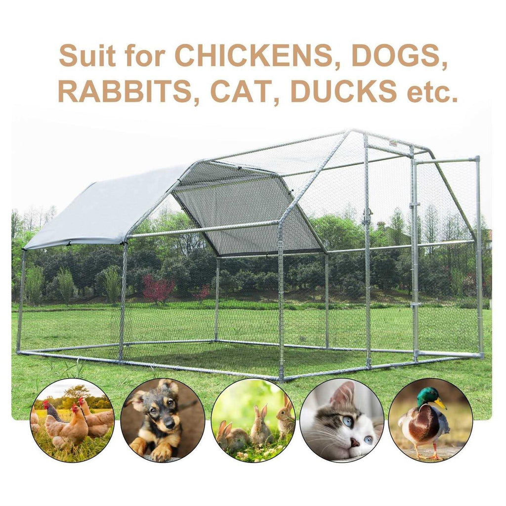 Galvanized Metal Chicken Coop with Cover E188
