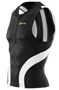Compression Top with Zip Black/White S E987