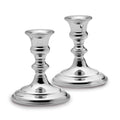 Silver Pewter Pair Candlesticks X178216