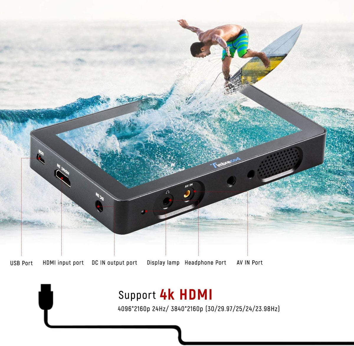 5.5 4K Camera Field Monitor with 1920x1080 HDMI Screen F493