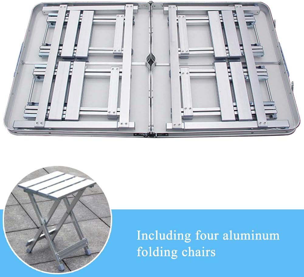 Folding Picnic Table with 4 Stools E962169