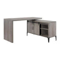L-Shaped Computer Desk with Cabinet Shelf F8331