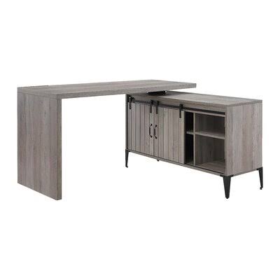 L-Shaped Computer Desk with Cabinet Shelf F8331