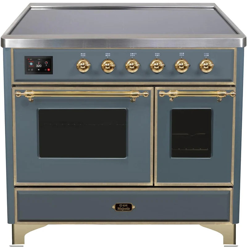 Blue Grey Induction Range with Electric Oven F6958