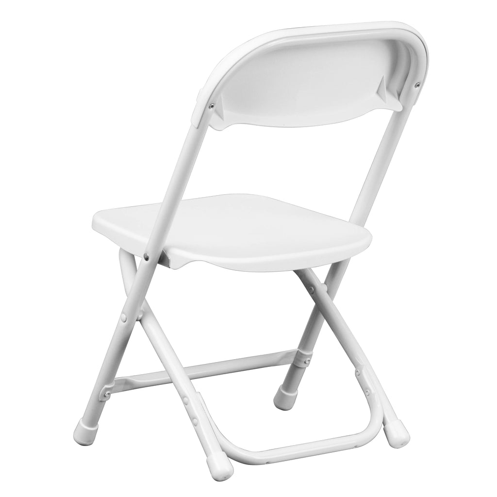10 Pack Kids White Plastic Folding Chair V297