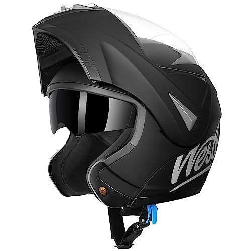 Modular Motorcycle Helmet with Dual Visor Full Face Flip Up T615802
