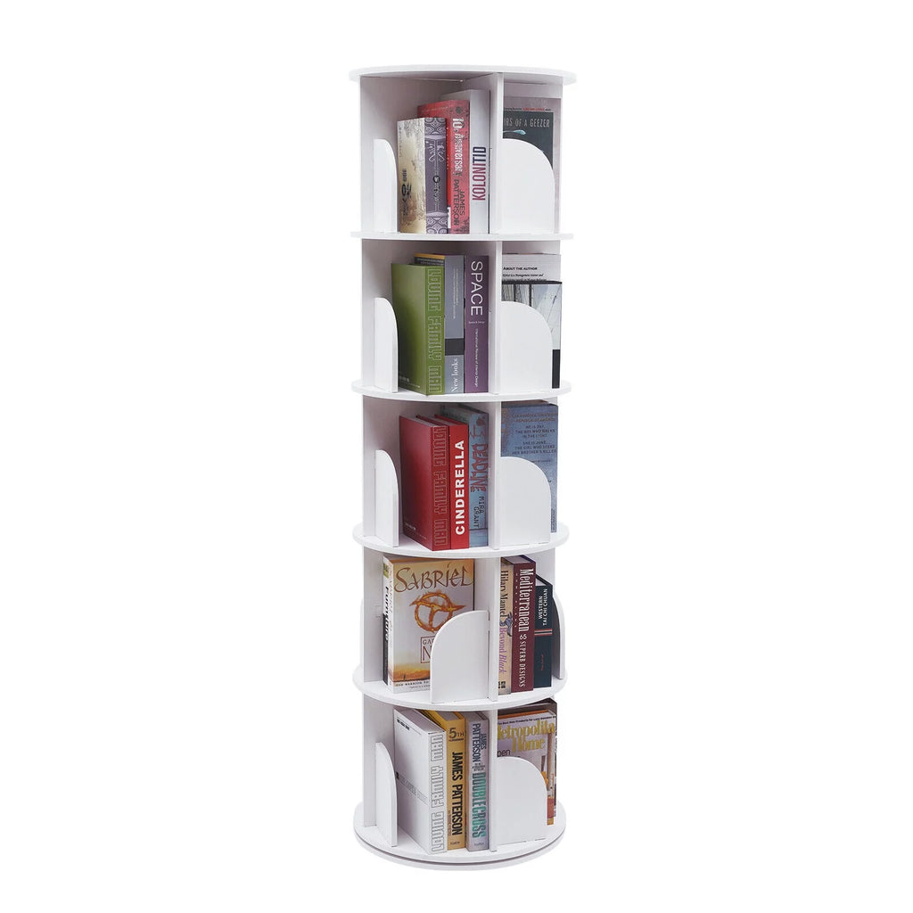3 Tiers 360° Rotating Stackable Shelves Organizer White H38713