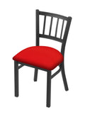Pewter Finish Canter Red Chair R67403