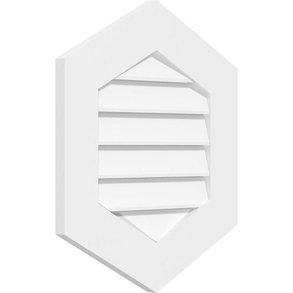 Vertical Peaked Surface Mount PVC Gable Vent H91978