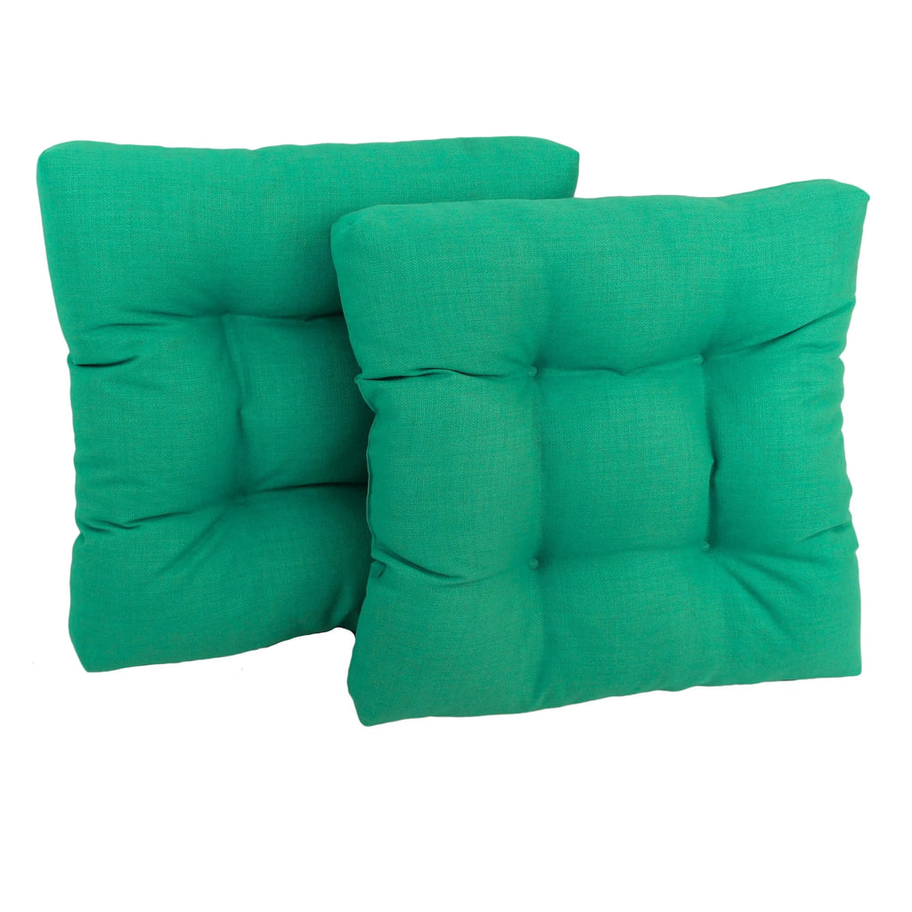 19 in. Squared Solid Spun Polyester Tufted Dining Chair Cushions, Set of 2 C15507
