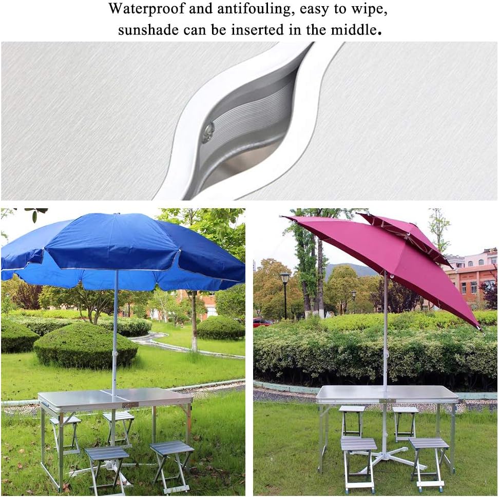 Folding Picnic Table with 4 Stools E962169