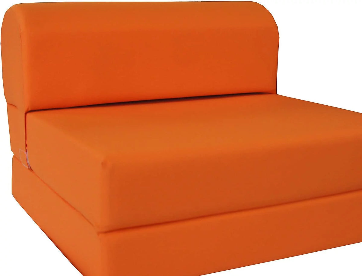 Orange Folding Foam Sleeper Chair Bed X97607