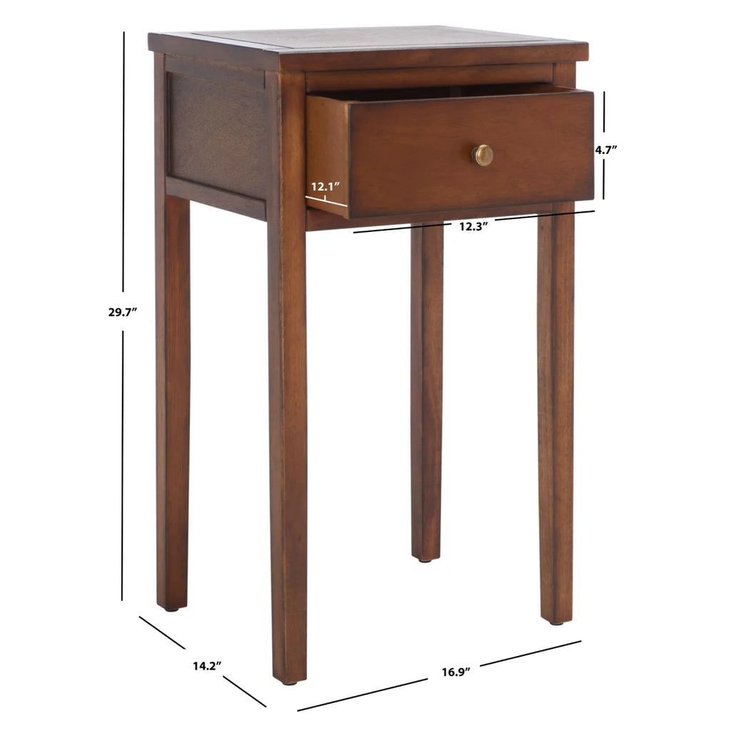 Brown Nightstand With Storage Drawer I581