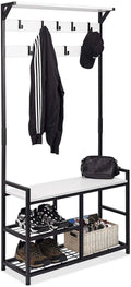 Coat Rack Shoe Bench with Metal Frame I4488