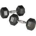 120 lbs Rubber Hex Dumbbell M520