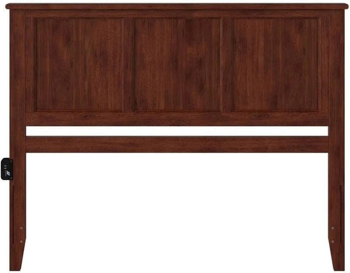 Queen Solid Wood Panel Headboard In Walnut U4454