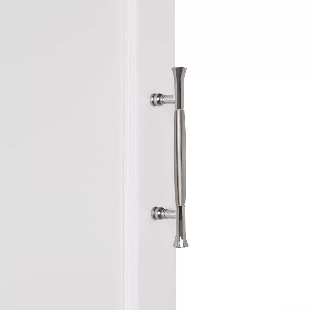 White Two-Door Corner Cabinet D549
