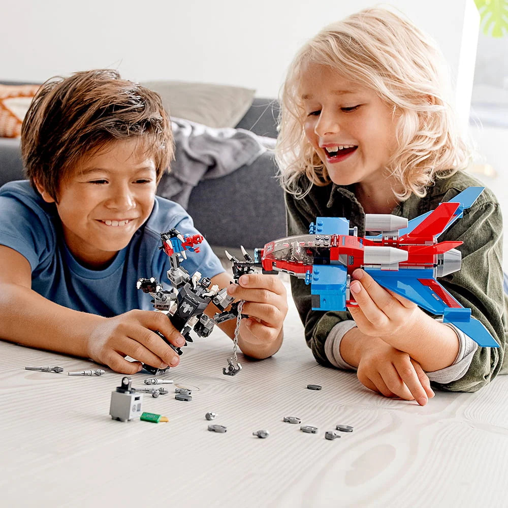 Building Kit with Minifigures, Mech and Plane (371 Pieces) K503
