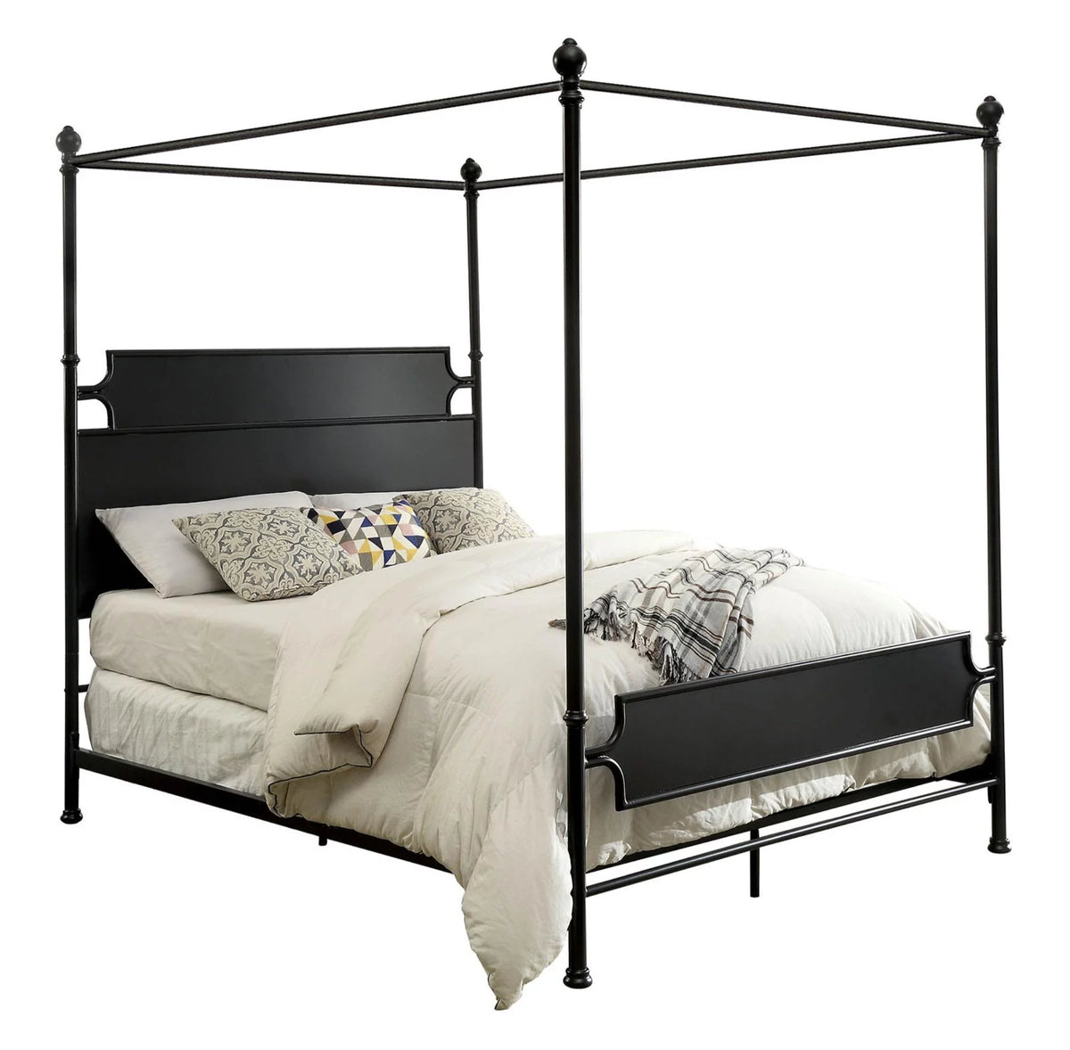 Black Metal Queen Bedroom Set 6pcs M8899