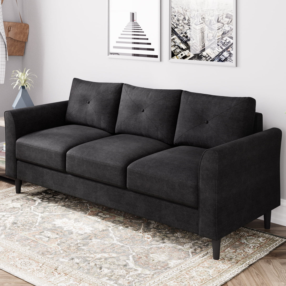 Black Sofa Couch E730