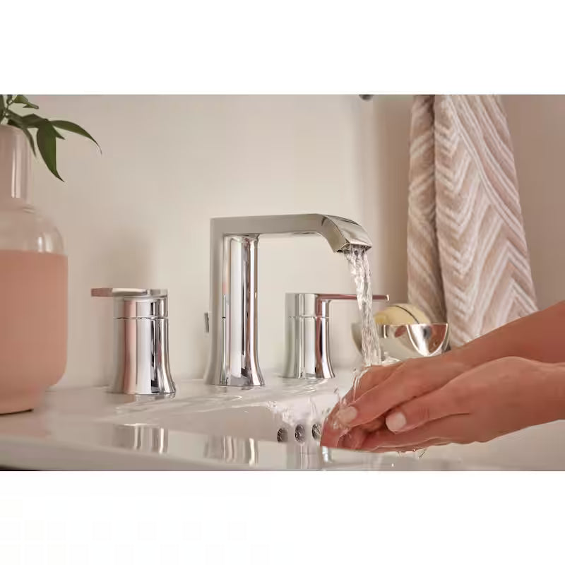 8 in. Widespread Double Handle Bathroom Faucet in Chrome M987363