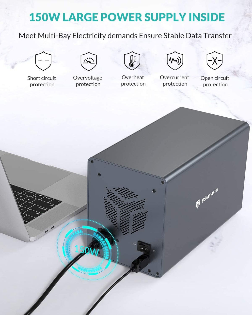 4 Bay Aluminum Alloy 2.5/3.5 Hard Drive Enclosure Q285617