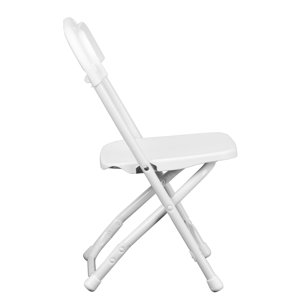 10 Pack Kids White Plastic Folding Chair V297