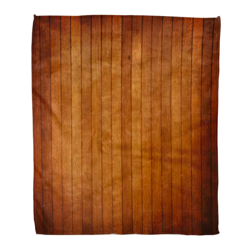 Brown Print Flannel Throw Blanket 50x60 Inches E6663