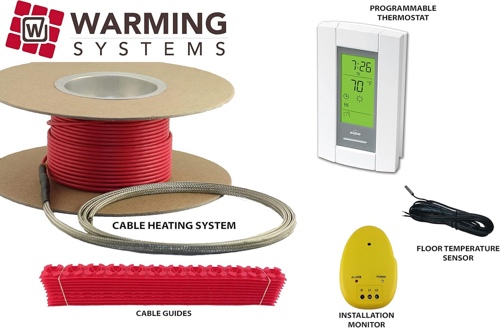 50 Sqft Electric Radiant Floor Heat Heating System with Digital Thermostat T90567