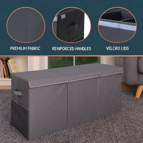 Extra Large Collapsible Toy Storage Organizer with Lid and Dividers M21690