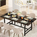 70 Inch Dark Grey Wood Dining Table N3176