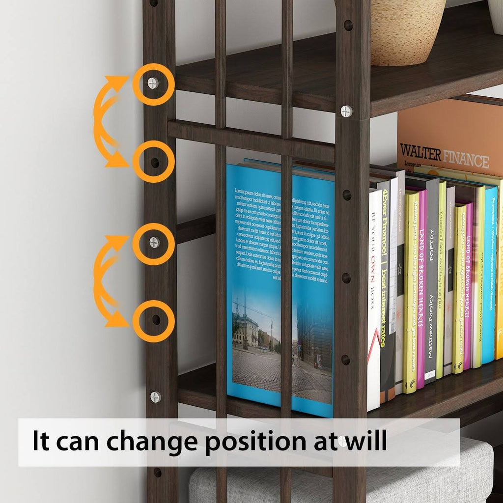 5 Shelf Solid Wood Bookshelf M6264