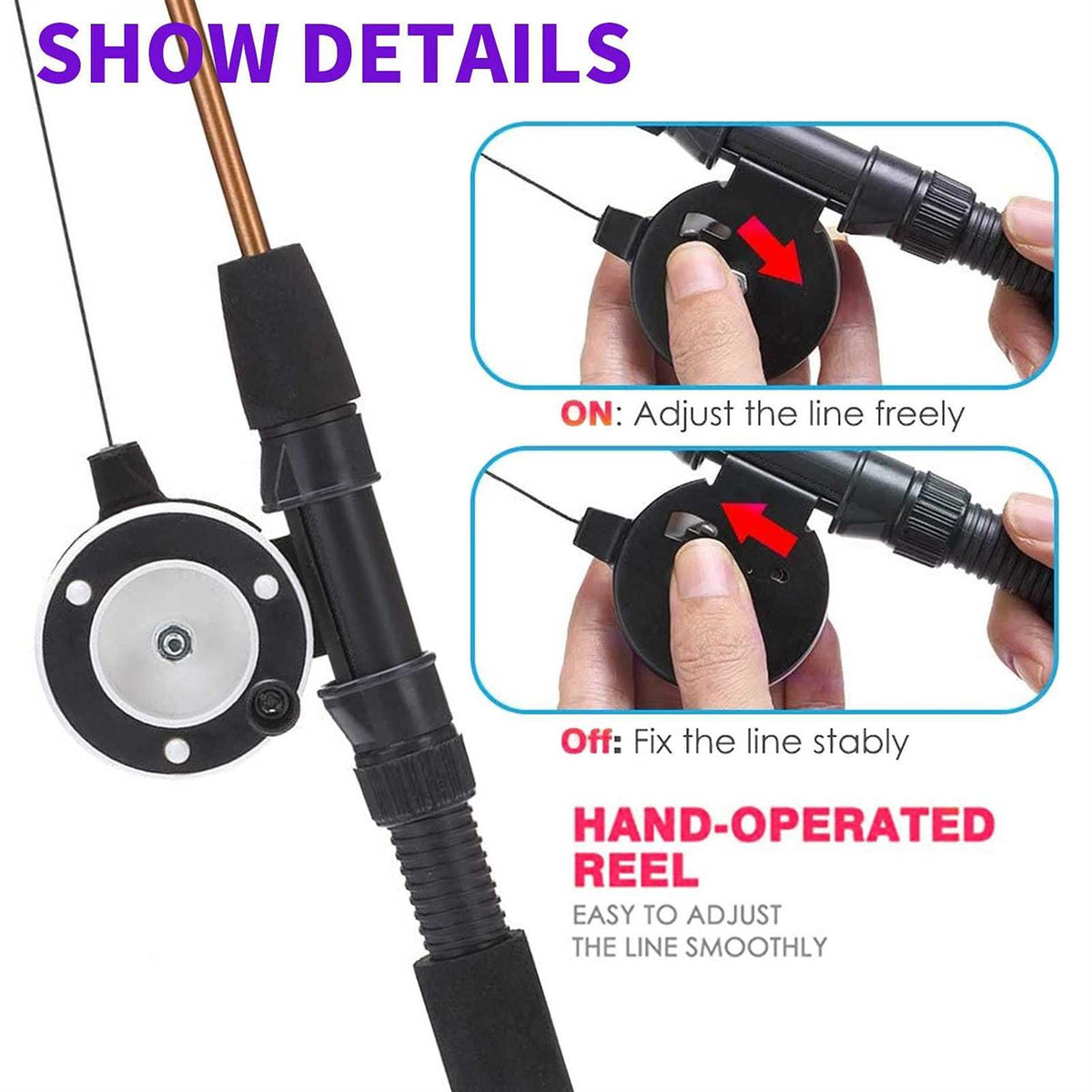Retractable Cat Teaser Wand Toy with 8 Pcs Refills K961