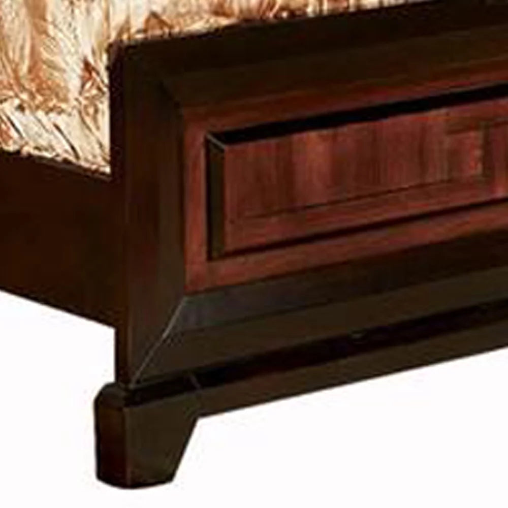 California King Wooden Parquet Design Bed K7767